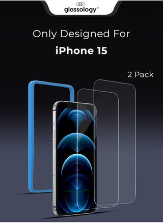 iPhone 15 Screen Protector 6.1" HD Clear - Easy Install, Scratch Resistant, Anti-Fingerprint - 2 Pack - pzsku/Z45ED4C2FE7A8B51A0429Z/45/_/1735045196/63d0fce4-d869-4b47-8e0c-3e8dc8cd8dd9