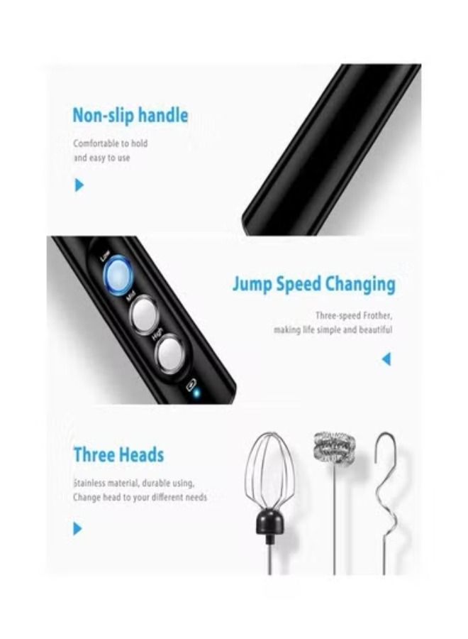 ACLIX Multifunctional Handheld Electric Egg Beater Whisk Black - Image 3