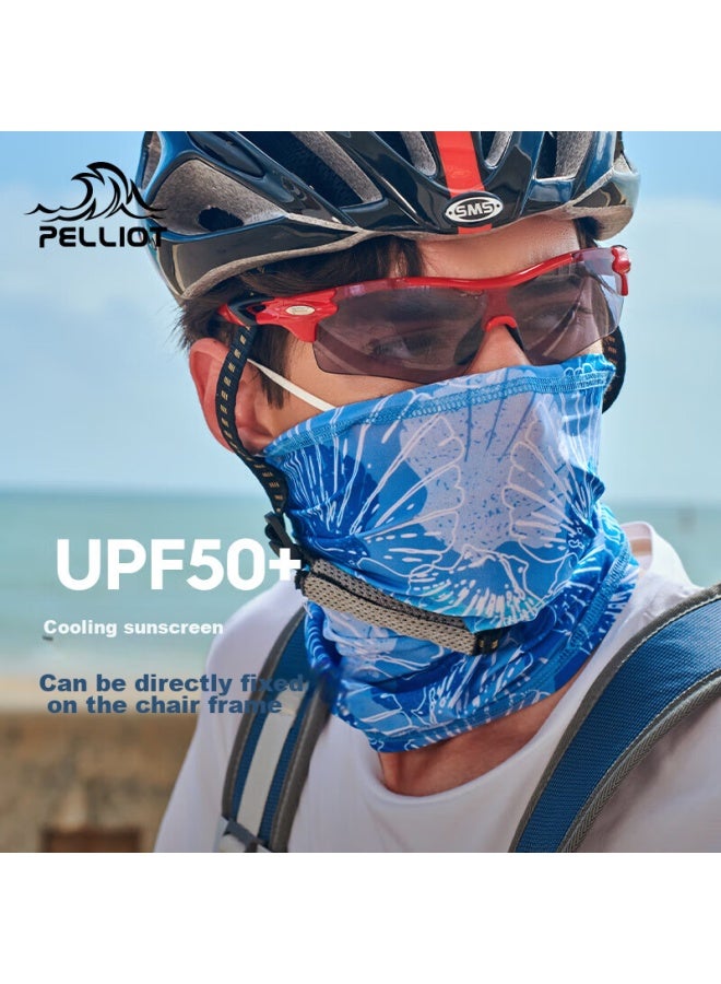Pelliot Sun Protection Face Mask For Men And Women, Ice Silk Headscarf, Outdoor Cycling Neck Gaiter, Multifunctional Sand-proof Mask 16023203 Sky Blue - Image 1