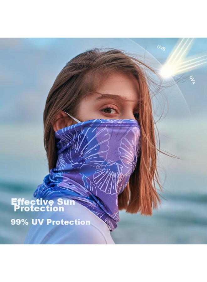 Pelliot Sun Protection Face Mask For Men And Women, Ice Silk Headscarf, Outdoor Cycling Neck Gaiter, Multifunctional Sand-proof Mask 16023203 Sky Blue - Image 4