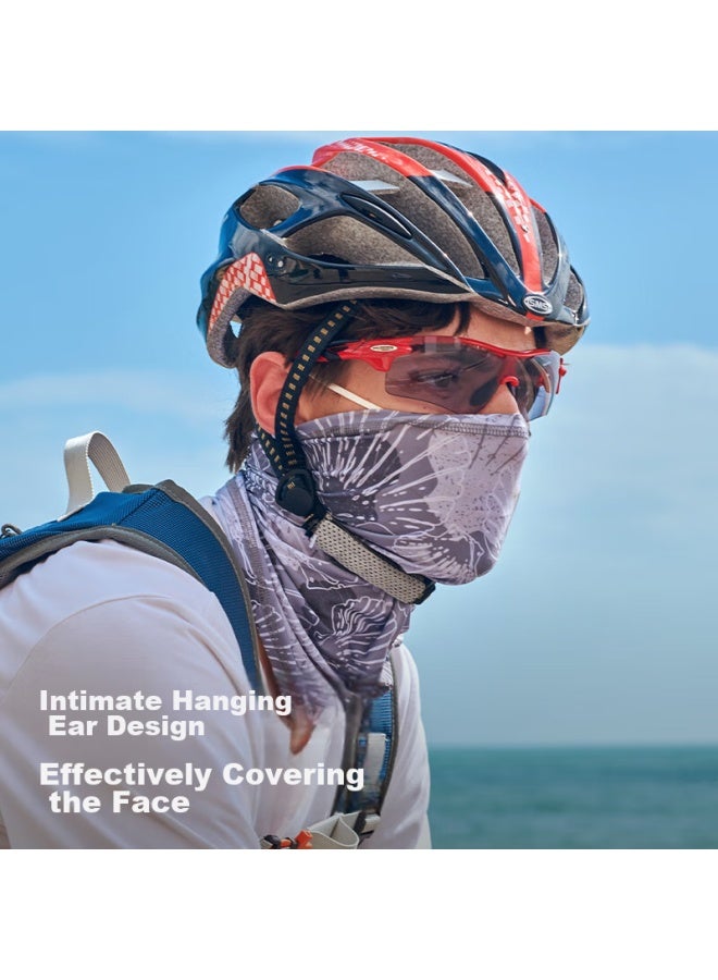 Pelliot Sun Protection Face Mask For Men And Women, Ice Silk Headscarf, Outdoor Cycling Neck Gaiter, Multifunctional Sand-proof Mask 16023203 Sky Blue - Image 2