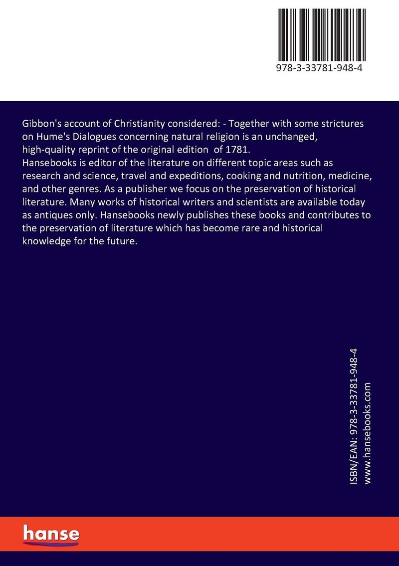 Gibbon's account of Christianity considered: :Together with some strictures on Hume's Dialogues concerning natural religion  - Image 2