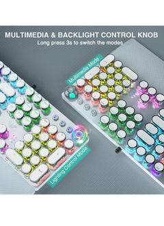 AULA Mechanical Gaming Keyboard NKRO with Wrist Rest RGB Backlit Volume/Lighting Control Knob Fully Programmable 108-Keys Anti-Ghosting Wired Computer Keyboards for Office/Games, Blue Switch  - Image 5