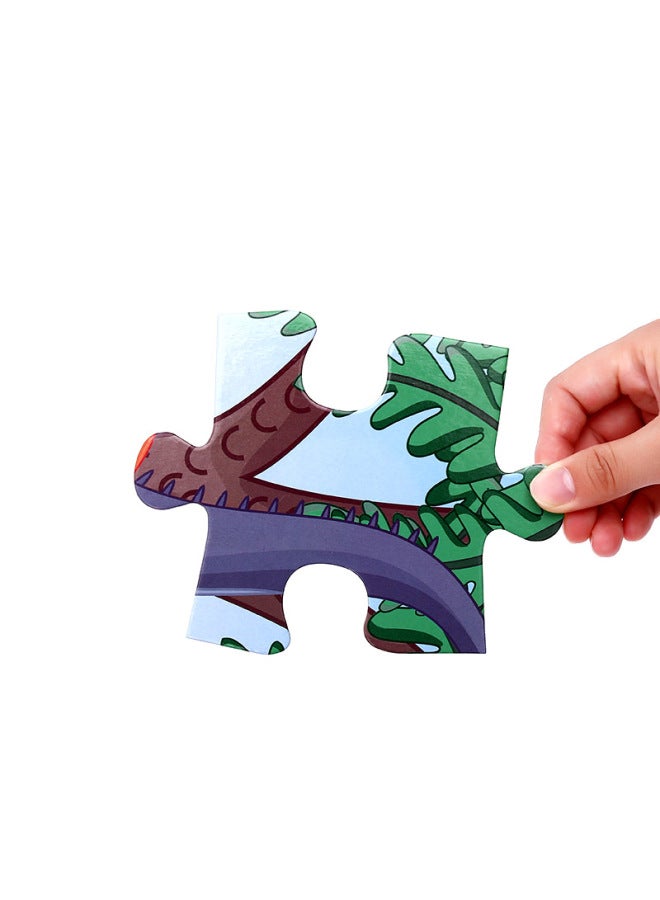 العرض المباشر لـ 48 أحجية الصور المقطوعة في صندوق، ألغاز الصور المقطوعة الكرتونية الإبداعية للأطفال، ألعاب تعليمية للتعليم المبكر للأطفال، أحجية الصور المقطوعة على شكل طائرة - اللون: صيد القراصنة الكنز - Image 4