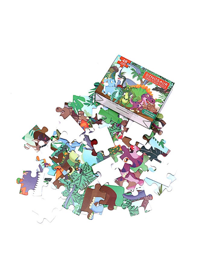 العرض المباشر لـ 48 أحجية الصور المقطوعة في صندوق، ألغاز الصور المقطوعة الكرتونية الإبداعية للأطفال، ألعاب تعليمية للتعليم المبكر للأطفال، أحجية الصور المقطوعة على شكل طائرة - اللون: صيد القراصنة الكنز - Image 3