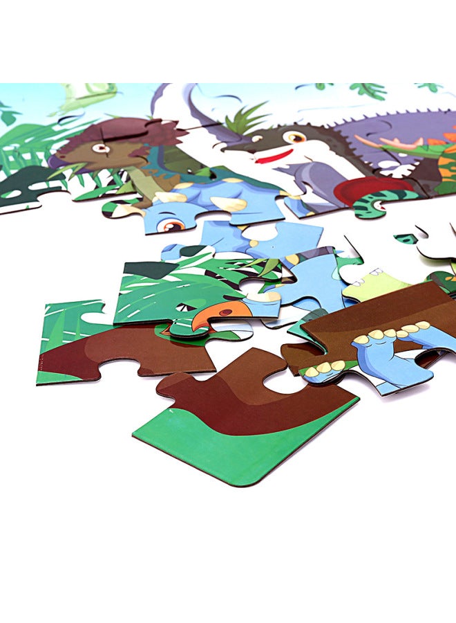 العرض المباشر لـ 48 أحجية الصور المقطوعة في صندوق، ألغاز الصور المقطوعة الكرتونية الإبداعية للأطفال، ألعاب تعليمية للتعليم المبكر للأطفال، أحجية الصور المقطوعة على شكل طائرة - اللون: صيد القراصنة الكنز - Image 5