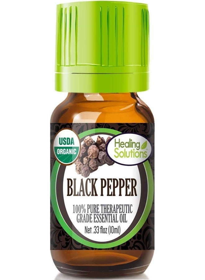 Healing Solutions Organic 10ml Oils - Black Pepper Essential Oil - 0.33 Fluid Ounces - Image 1