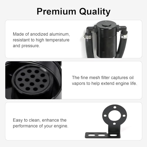 RALZAOTO Oil Catch Can Air Oil Separator Compatible with GMC Sierra 1500 Chevy Silverado 1500 2019-2022, Compatible with GMC Yukon Chevy Tahoe Suburban 2021-2022 Oil Reservoir - Image 3