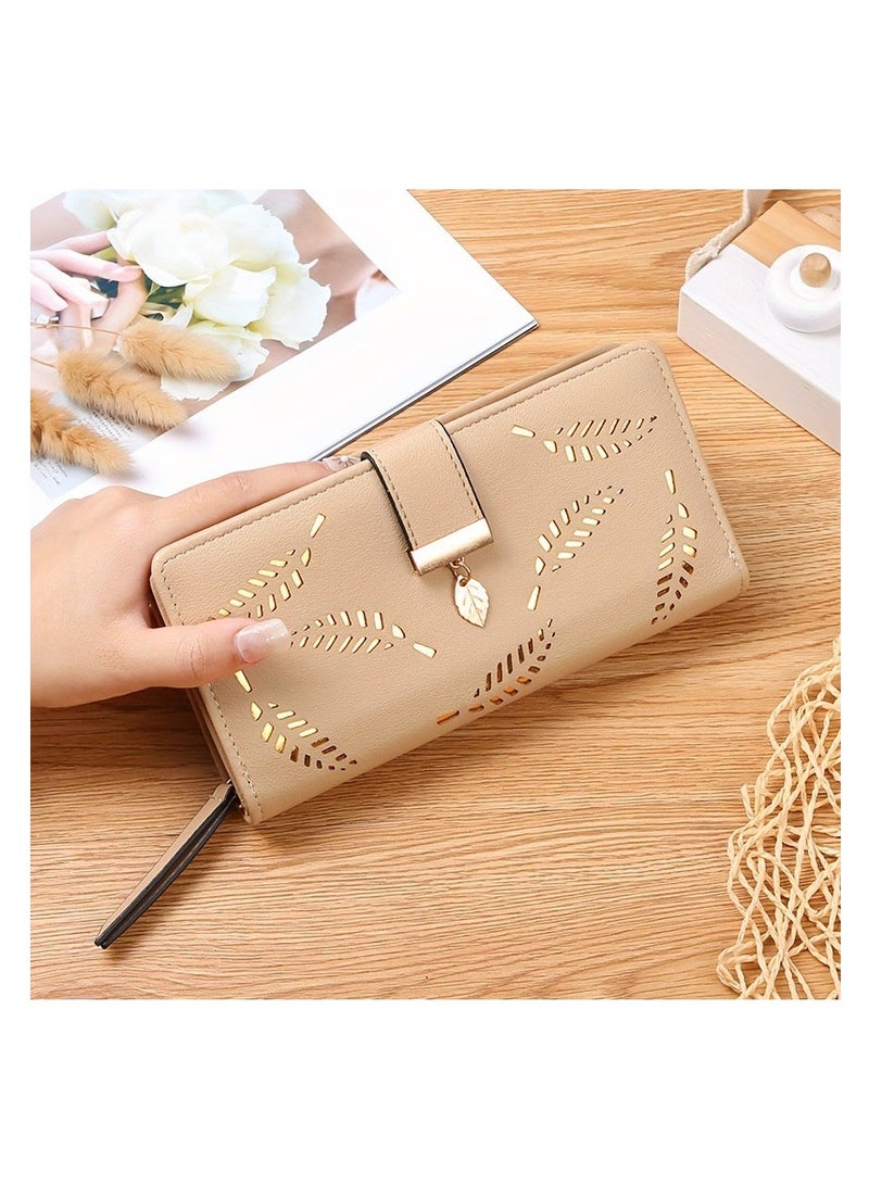 Wallet for Women Long Slim Minimalist Wallet Ladies Women Purse Large Capacity Pu Leather Credit Card Holder - Image 1