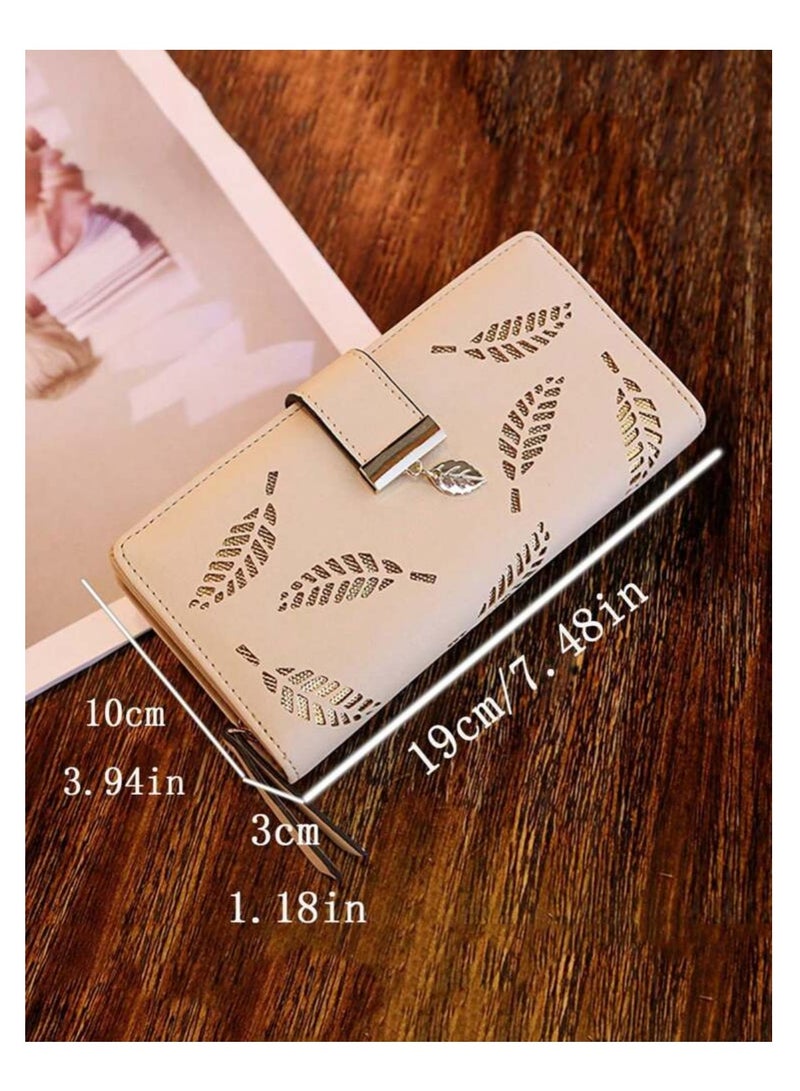 Wallet for Women Long Slim Minimalist Wallet Ladies Women Purse Large Capacity Pu Leather Credit Card Holder - Image 4