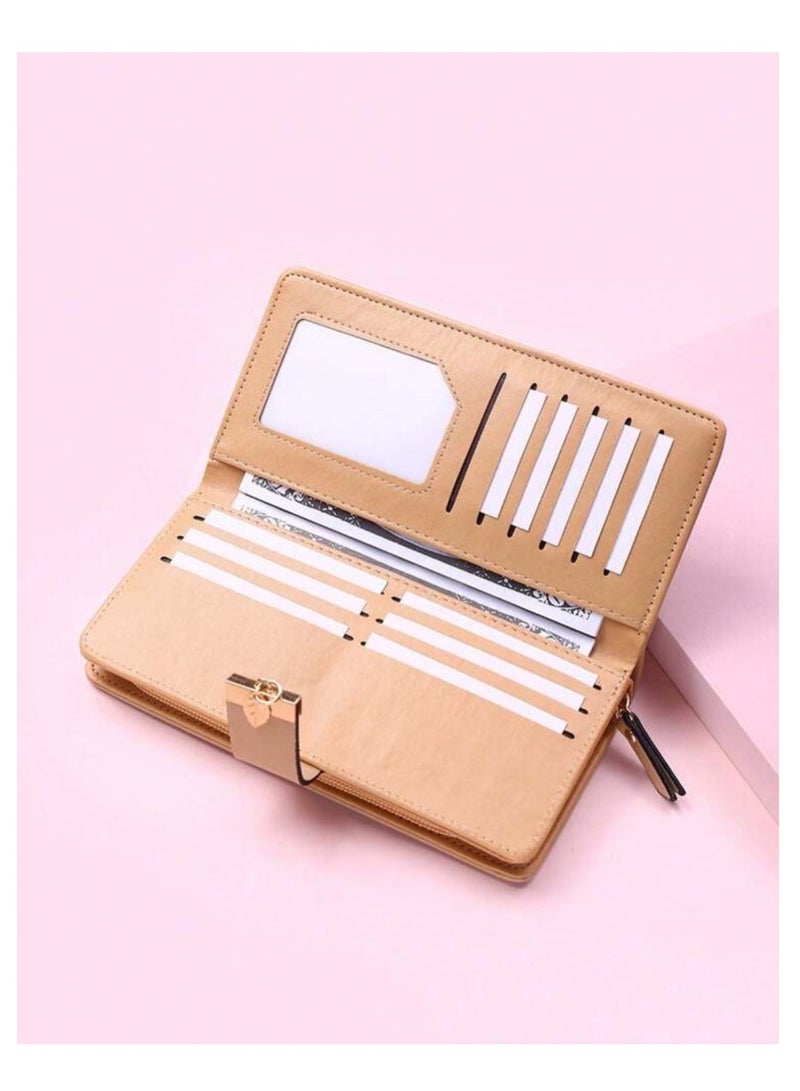 Wallet for Women Long Slim Minimalist Wallet Ladies Women Purse Large Capacity Pu Leather Credit Card Holder - Image 5