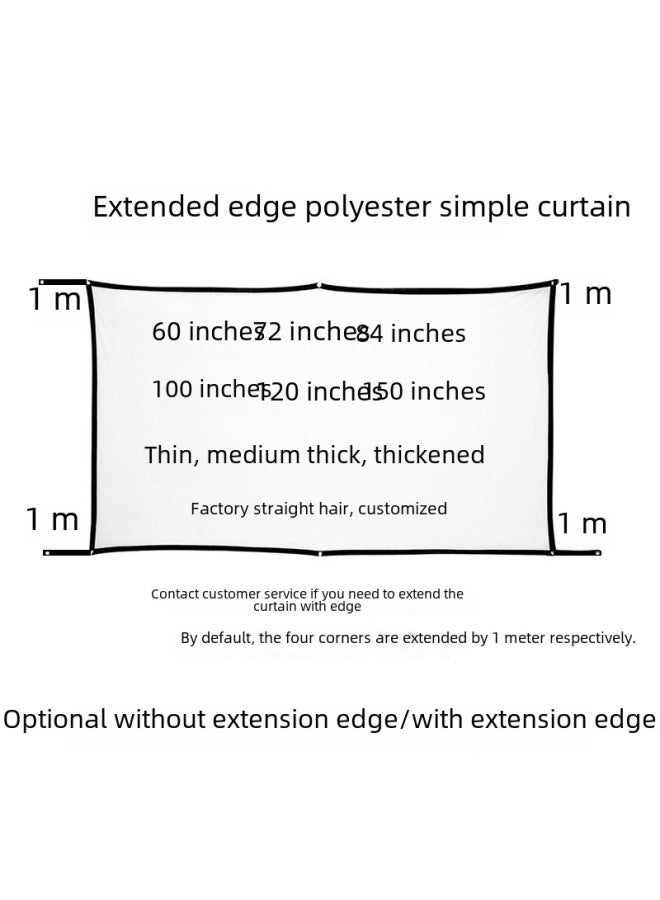 Neutral Xinyou Polyester Folding Portable Simple Soft Screen 100-inch 120-inch Projector Screen Outdoor Film Screen - Image 2