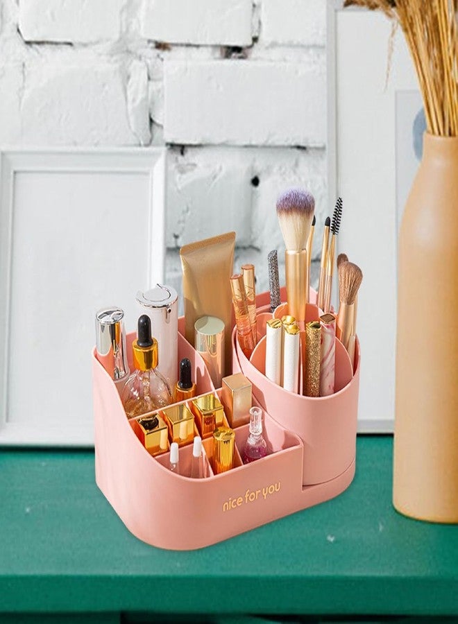 Shrux 360° Rotating Desk |Make up Organizers for Skin Care Products Organizer Case| Desktop Sundries Storage Box| Multi Grid Plastic Desktop Storage Organizer|multiuse table Top Storage Shelf - Image 3