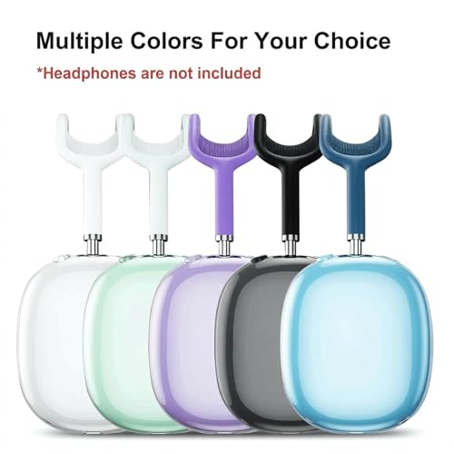 MOLOPPO Case Cover for AirPods Max Headphones, Silicone Ear Pad/Headband Cover/Clear Soft TPU Ear Cups, [3 in 1] Accessories Protector for AirPods Max 2/1 (2026/2024/2020), Purple - Image 4