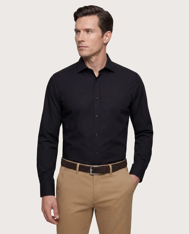 كاميتشسما Non-Iron Pin Point Slim Shirt