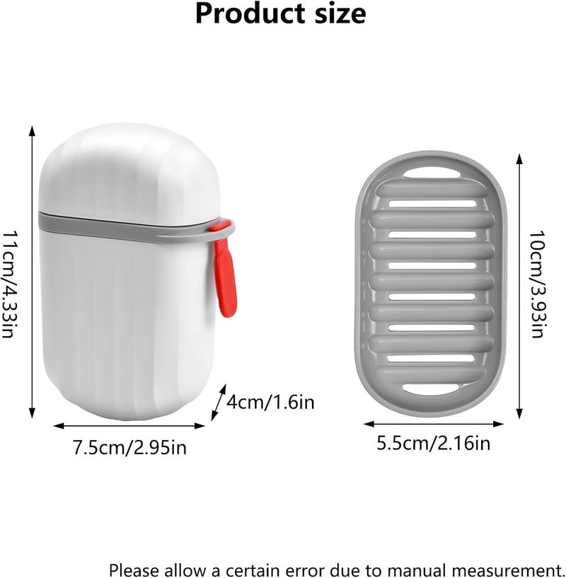 Flywind Travel Soap Case, Leakproof Soap Container with Lid, Portable Soap Holder for Traveling, Soap Dish for Bathroom, Gym, School, Camping, Vacation, Outdoor Transparent - Image 2