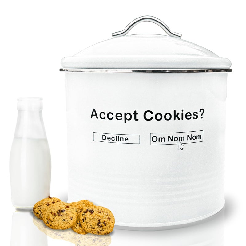 AZEZO Unique Cookie Jars with Lids Airtight, Cute COOKIE TINS with Lids, Vintage Cookie Jars for Kitchen Counter Decorative, Large Cookie Jar Funny & Creative Cookie Container - Image 1