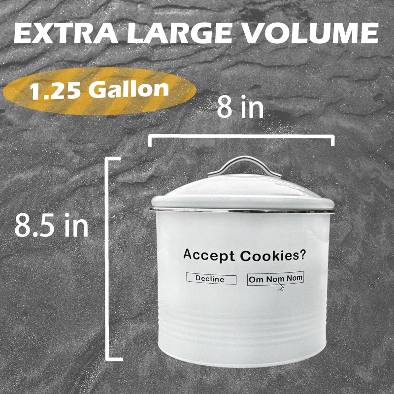 AZEZO Unique Cookie Jars with Lids Airtight, Cute COOKIE TINS with Lids, Vintage Cookie Jars for Kitchen Counter Decorative, Large Cookie Jar Funny & Creative Cookie Container - Image 4