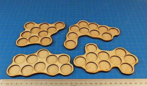 LITKO Horde Trays | 25mm Circle Bases | Movement Tray| Movement Tray Compatible with Warhammer, Age of Sigmar, Bolt Action (10-Figure Horde Tray (4 Pack)) - Image 4
