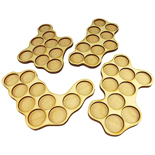 LITKO Horde Trays | 25mm Circle Bases | Movement Tray| Movement Tray Compatible with Warhammer, Age of Sigmar, Bolt Action (10-Figure Horde Tray (4 Pack)) - Image 2