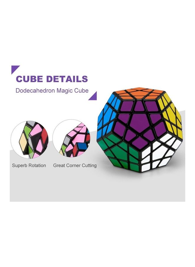 NIBEMINENT Megaminx Speed Cube Magic Dodecahedron Sticker Puzzle for Beginners Kids 8.2*8.2*7cm - Image 3