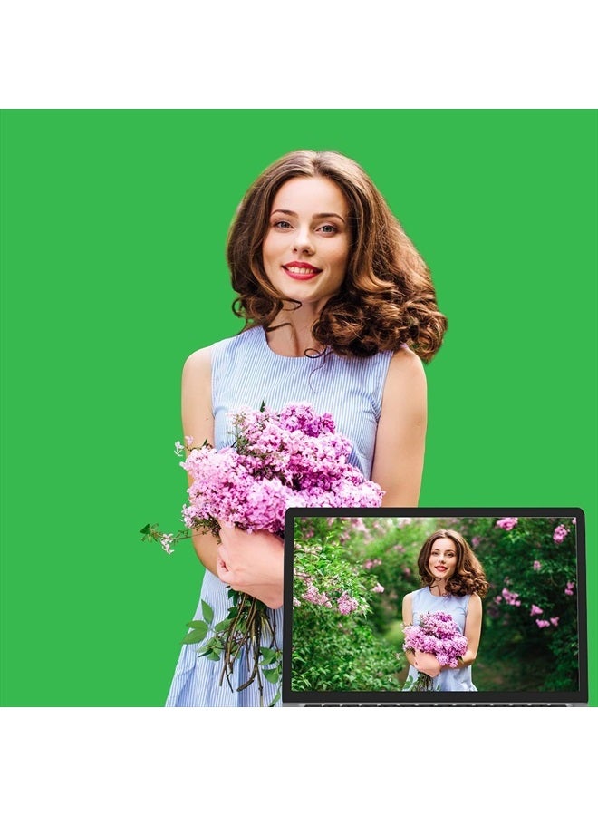 UTEBIT Green Backdrop 5 x 6.5 ft Photography Background Green Cloth Collapsible Chromakey Back Drop for Video Studio Photo Shooting Portrait (Backdrop Only) - Image 4
