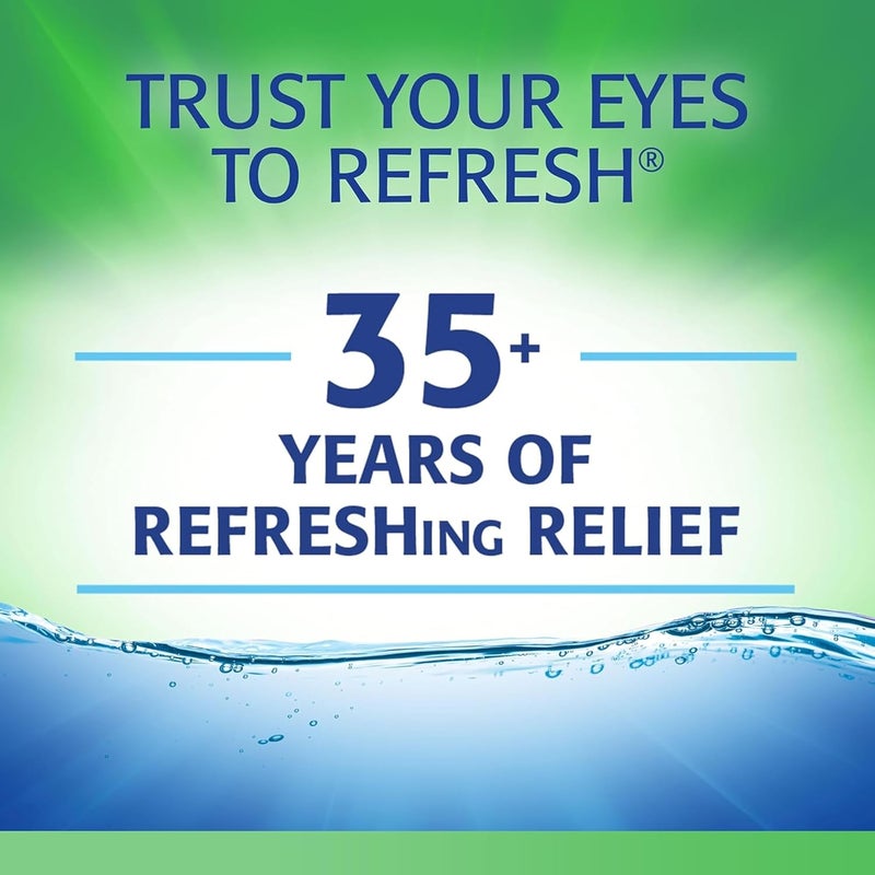 REFRESH قطرات العين المرطبة ريفريش تيرز – 4 زجاجات (0.5 أونصة سائلة / 15 مل لكل منها) + زجاجة إضافية 0.17 أونصة سائلة / 5 مل - Image 3