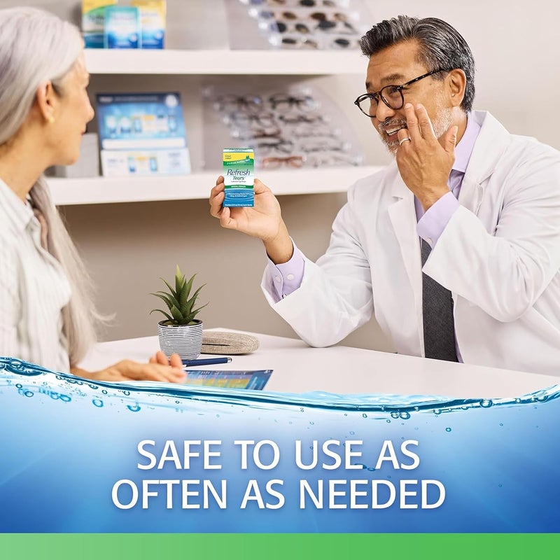 REFRESH قطرات العين المرطبة ريفريش تيرز – 4 زجاجات (0.5 أونصة سائلة / 15 مل لكل منها) + زجاجة إضافية 0.17 أونصة سائلة / 5 مل - Image 4