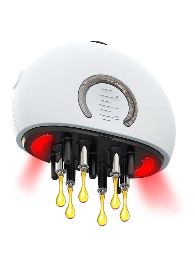 SYOSI Hair Oil Applicator with Red Light, Electric Scalp Massager for Hair Treatment Growth, 2 in 1 Scalp Applicator Brush Medicine Fluid Essential Oil Serum, Dandruff Exfoliator Treatment, Fillable Brush  - Image 1