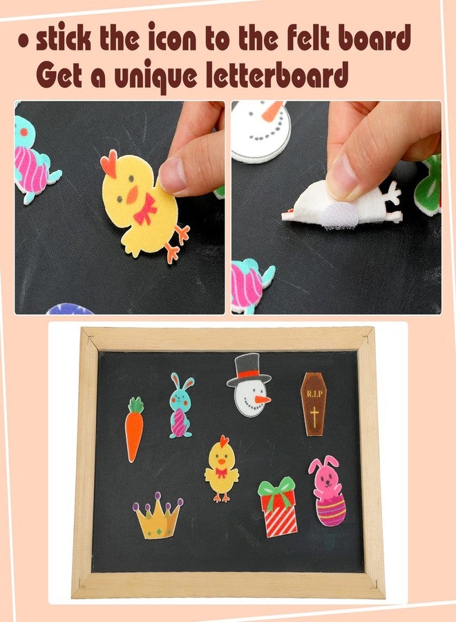Oudain 100 Pcs Seasonal Letter Board Accessories Icons for Felt St Patrick's Day Bulletin Hawaii Independence Day Board Decoration Letterboard Accessories Holiday Small Pieces Changeable with Adhesive - Image 3