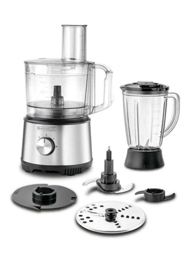 BLACK+DECKER Food Processor with 24 Functions 800 W FX825-B5 Silver - Image 1
