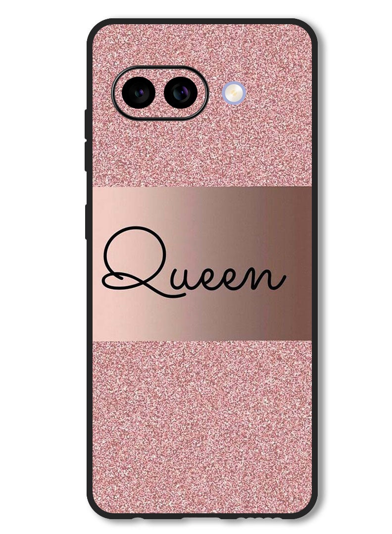 Theodor Case Compatible with Google Pixel 9A Protection Shockproof Bumper Cover Queen Glitters - Image 1