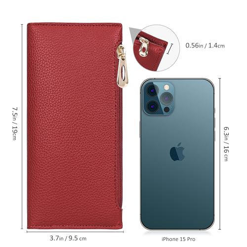 Tipmile Ultra Slim Wallet for Women Bifold Leather RFID Blocking Credit Card Holder Ladies Womens Wallet with Zip Pocket - Image 2