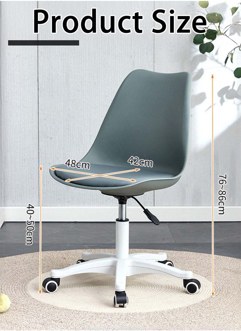 Acrylic Chair Ergonomics Modern Office Desk Armless Study Chair Computer Swivel Desk Chair With Waterproof PU Leather PP Seat Cushion With Silent Wheel Adjustable Height - pzsku/Z45EE1FEDBE4F6C79411DZ/45/_/1714118680/579f191e-c33c-469f-b0c5-fa8d3881d417