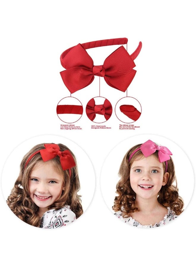 7Rainbows 7Rainbows Cute Hot Pink Bow Headband for Girls Toddlers  - Image 3