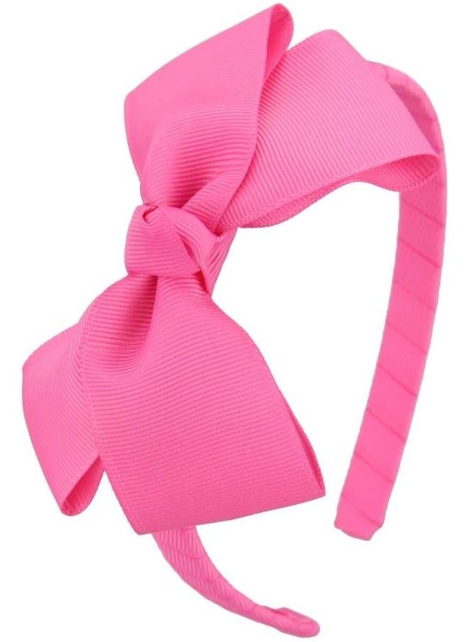 7Rainbows 7Rainbows Cute Hot Pink Bow Headband for Girls Toddlers  - Image 1
