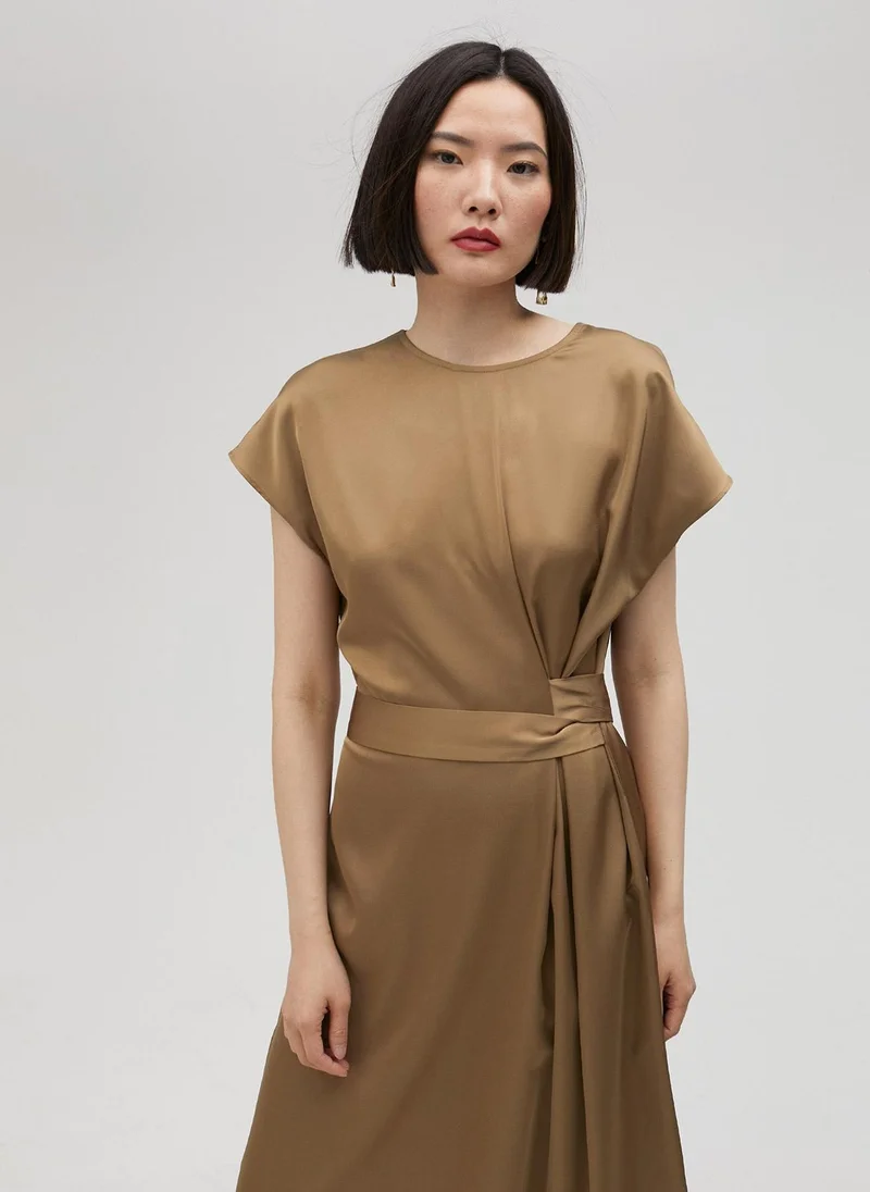 Lola Casademunt Knotted satin dress