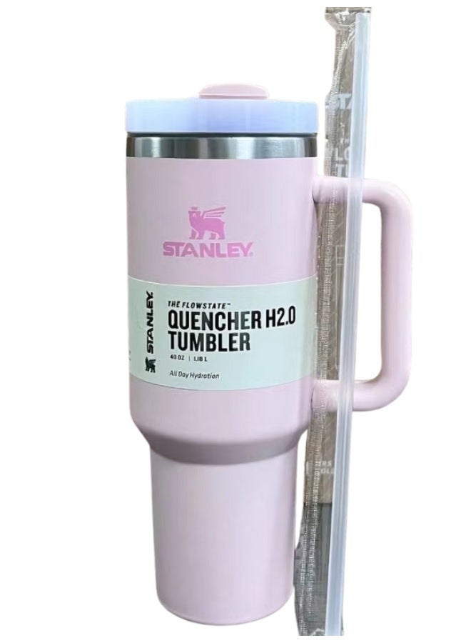 Twisoo Stanley Quencher H2.0 FlowState Tumbler – 40oz 304 Stainless Steel Vacuum Insulated Cup with Handle, Reusable Straw & Leak-Resistant Lid – Double Wall Travel Mug for Hot & Cold Drinks - Image 1