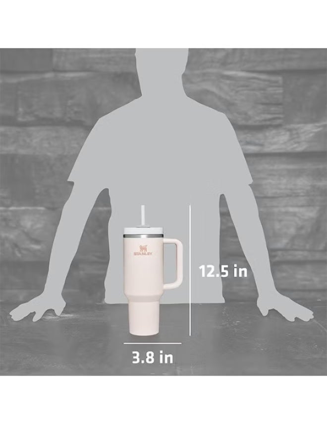 Twisoo Stanley Quencher H2.0 FlowState Tumbler – 40oz 304 Stainless Steel Vacuum Insulated Cup with Handle, Reusable Straw & Leak-Resistant Lid – Double Wall Travel Mug for Hot & Cold Drinks - Image 2