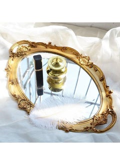 LENND Mirrored Tray,Decorative Mirror for Perfume Organizer Jewelry Dresser Organizer Tray & Display,Vanity Tray,Serving Tray,25 * 37cm  - Image 3