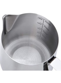 RKPM HOMES RKPM HOMES Milk Frothing Pitcher I Stainless Steel Frother Cup with Measurement Scale I Steaming Pitcher Coffee Milk Jug for Cappuccino Latte Art Espresso Machines Accessories Silver 350ml  - Image 4