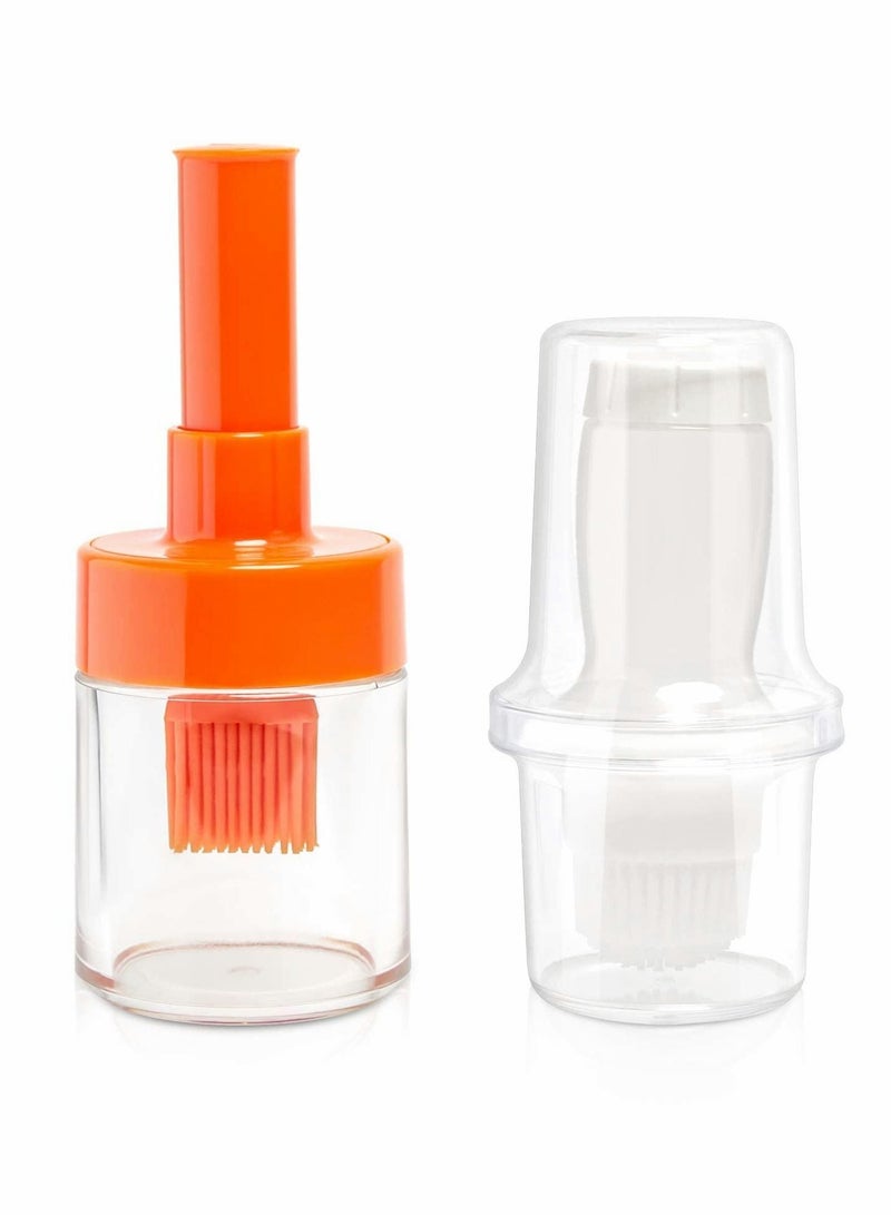 نيبمينينت Silicone Oil Brush Bottle Set, Dip & Squeeze Mode and Brush, Barbecue Kitchen Tool, Spray Dispenser with for Cooking Baking - Image 1