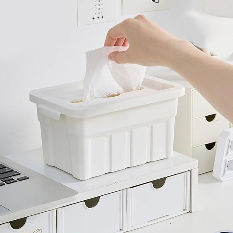 منظم علب المناديل الصفراء بأسلوب ريترو مع رفع بمساعدة الزنبرك لحاوية التخزين المكتبية - Image 5