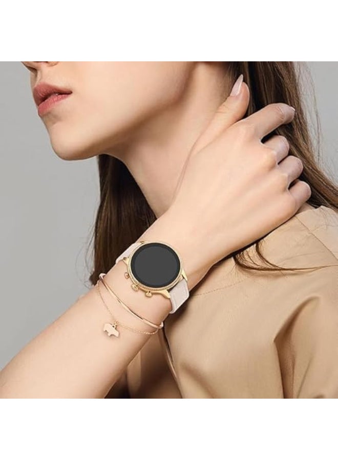 Ecosystem 18mm Lather Strap Compatible with Huawei Watch Gt 6 41mm/Gt5 Pro 42mm/GT5 41mm/GT4 41 mm/Huawei Watch 5 42mm, Lather Band for all watches using 18mm width Strap (Off White) - Image 2