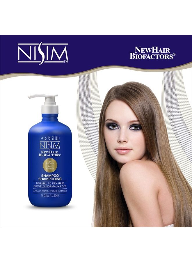 NISIM New Hair Biofactors Normal To Dry Shampoo, 33oz/1L - Image 3
