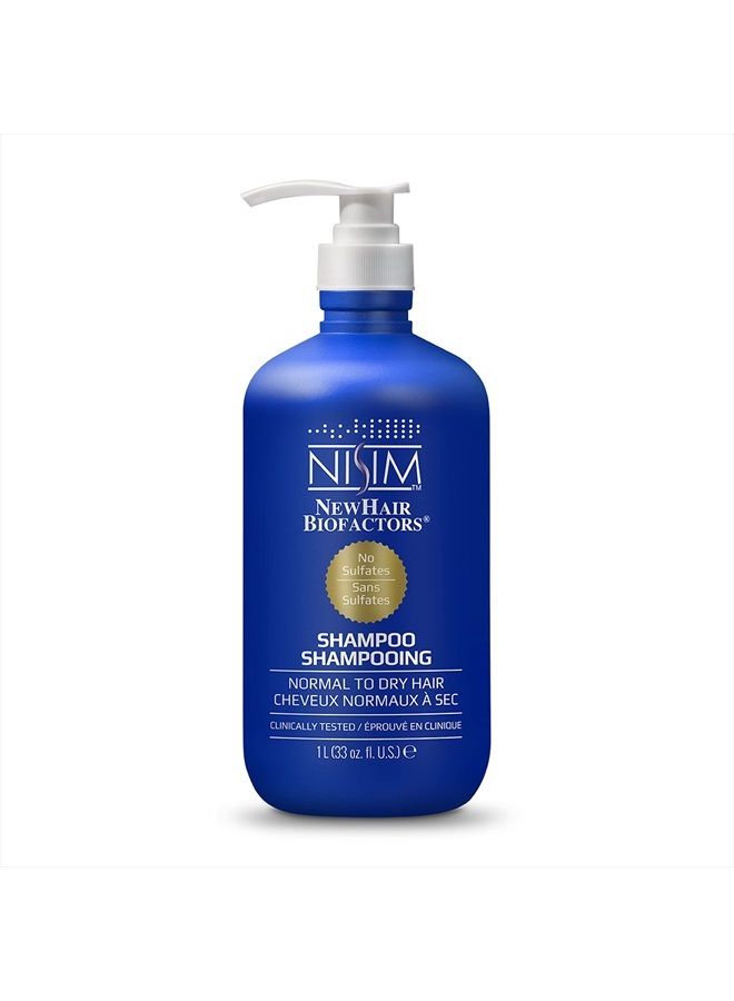 NISIM New Hair Biofactors Normal To Dry Shampoo, 33oz/1L - Image 1