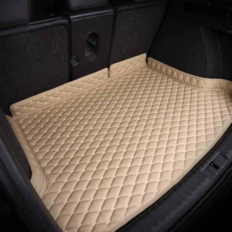 Generic WGZNYN Car Leather Boot Liner Mats For Nissan X-Terra 2020–2023, Waterproof Scratch Non Slip Trunk Pad Auto Interior Accessories,Beige  - Image 1