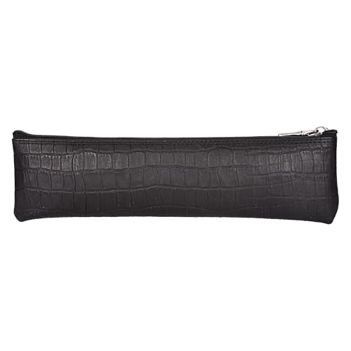 Sassora Genuine Leather Pencase Pouch for Unisex (Black) - Image 5