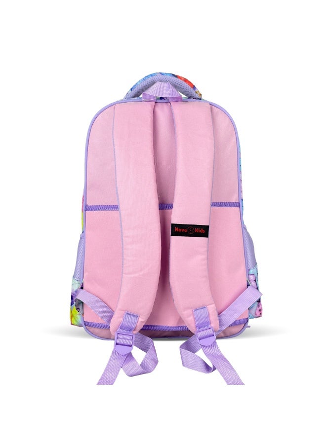 Nova kids حقيبة مدرسية للأطفال نوفا - فراشة بنفسجية، 17.5" - Image 4