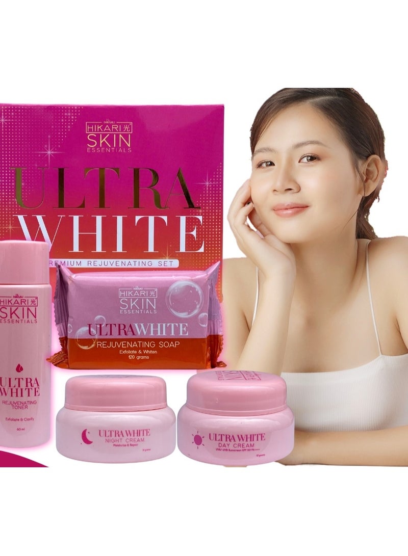 Hikari Skin Essentials Ultra White Premium Rejuvenating Set